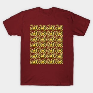 Yellow and Bleu Color Seamless Pattern T-Shirt